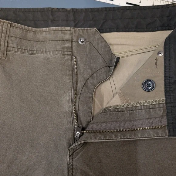 Kuhl Revolvr Pants Men 40x32 Dark Khaki Brown & Green Vintage Patina Dye 5232 - Picture 11 of 16